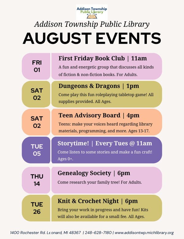 August 2025 Events
