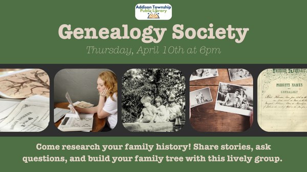 Genealogy Society Flyer April 2025