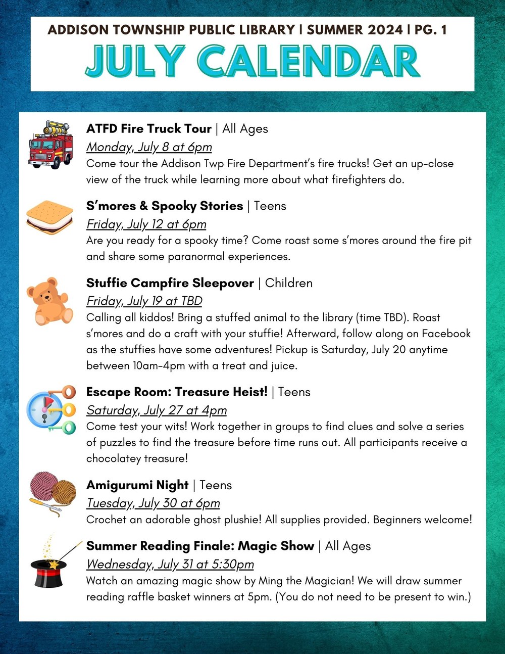 July 2024 Calendar pg. 2