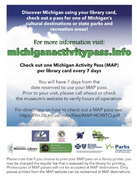Poster for the Michigan Activity Pass (MAP)