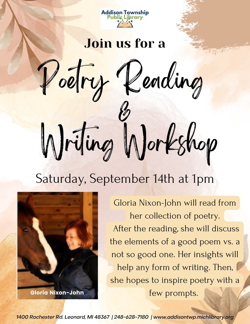 Poetry Reading Workshop Flyer