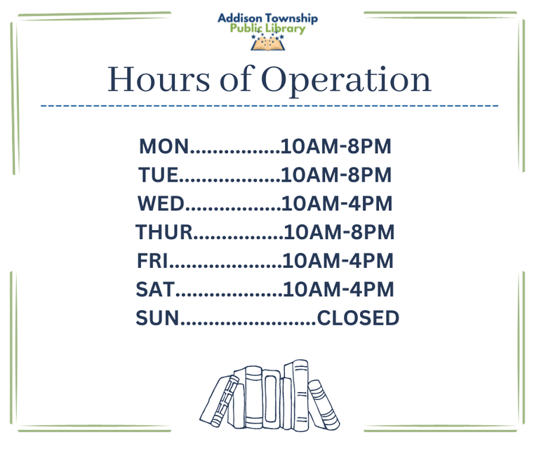 An infographic of our summer hours of operation.